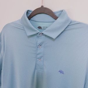 Men’s Onward Reserve Striped Polo, Size Medium, Light Blue Striped Shirt